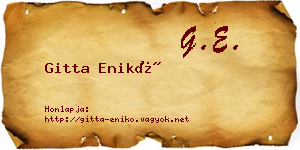 Gitta Enikő névjegykártya